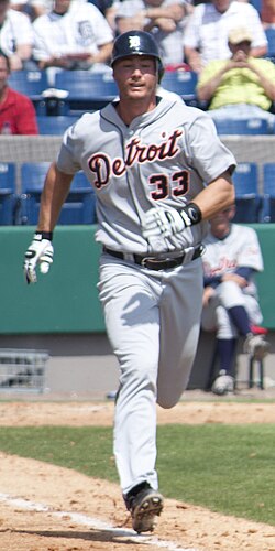 Ryan Strieby runnning on the field